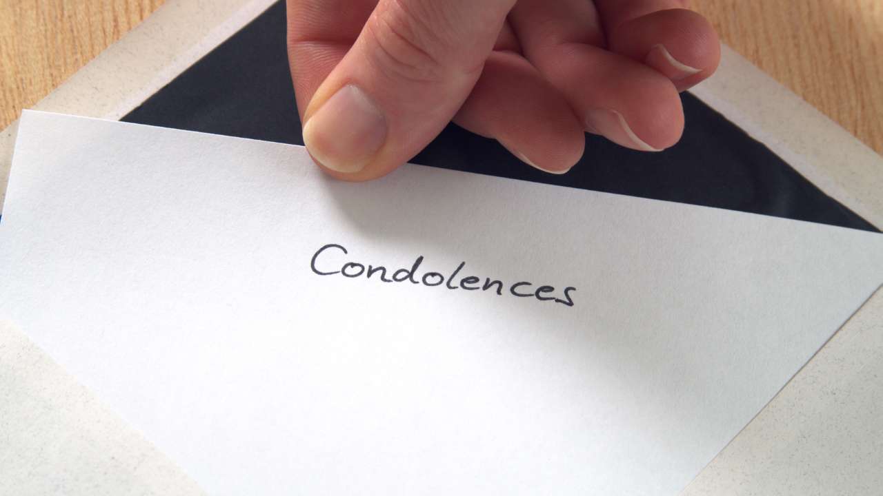 How to send a Condolence message on death?